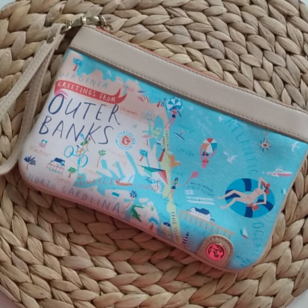 Spartina Wristlet Outer Banks Maps